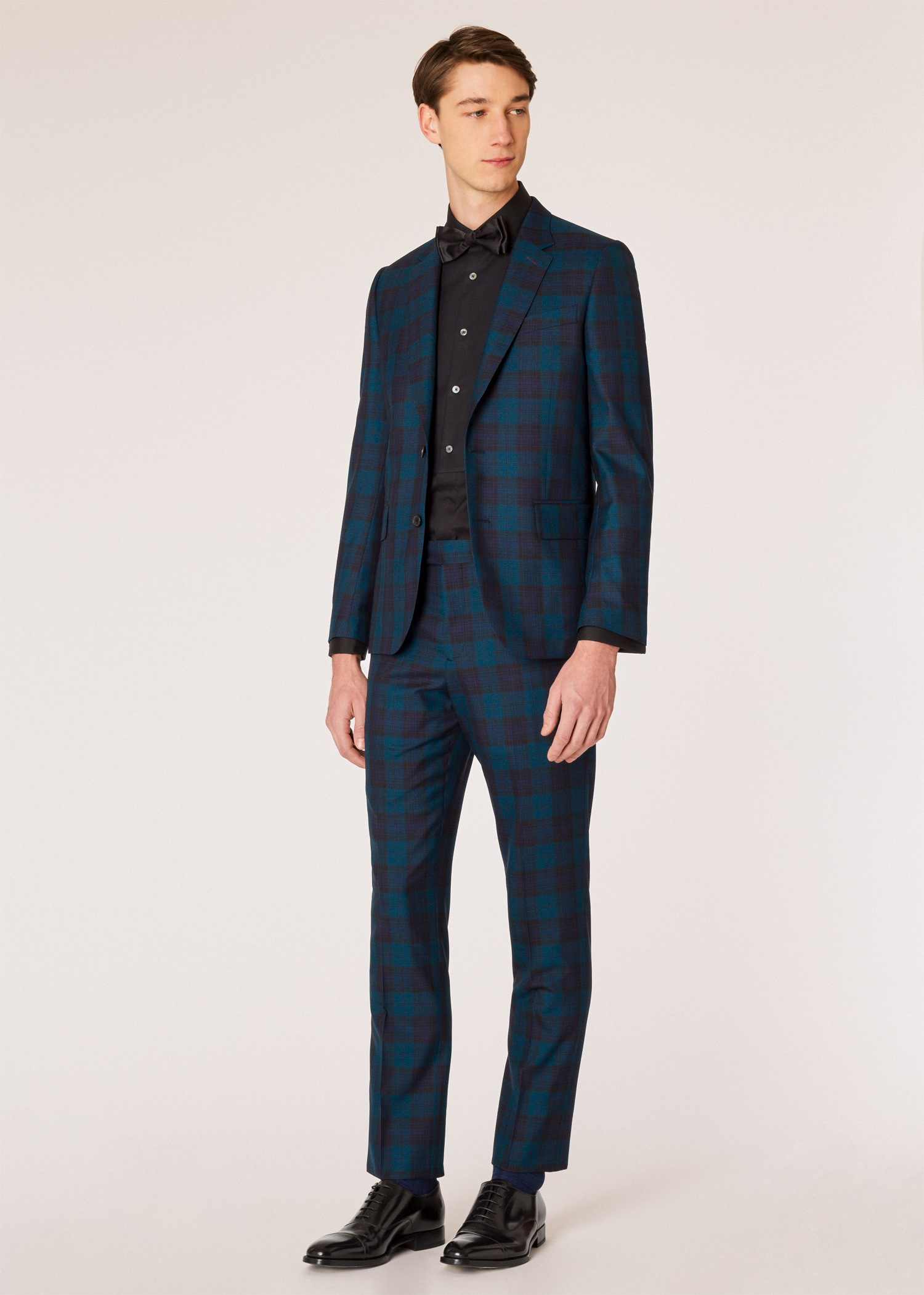 The Soho - Men's Tailored-Fit Green Tartan Wool Suit - Paul Smith US