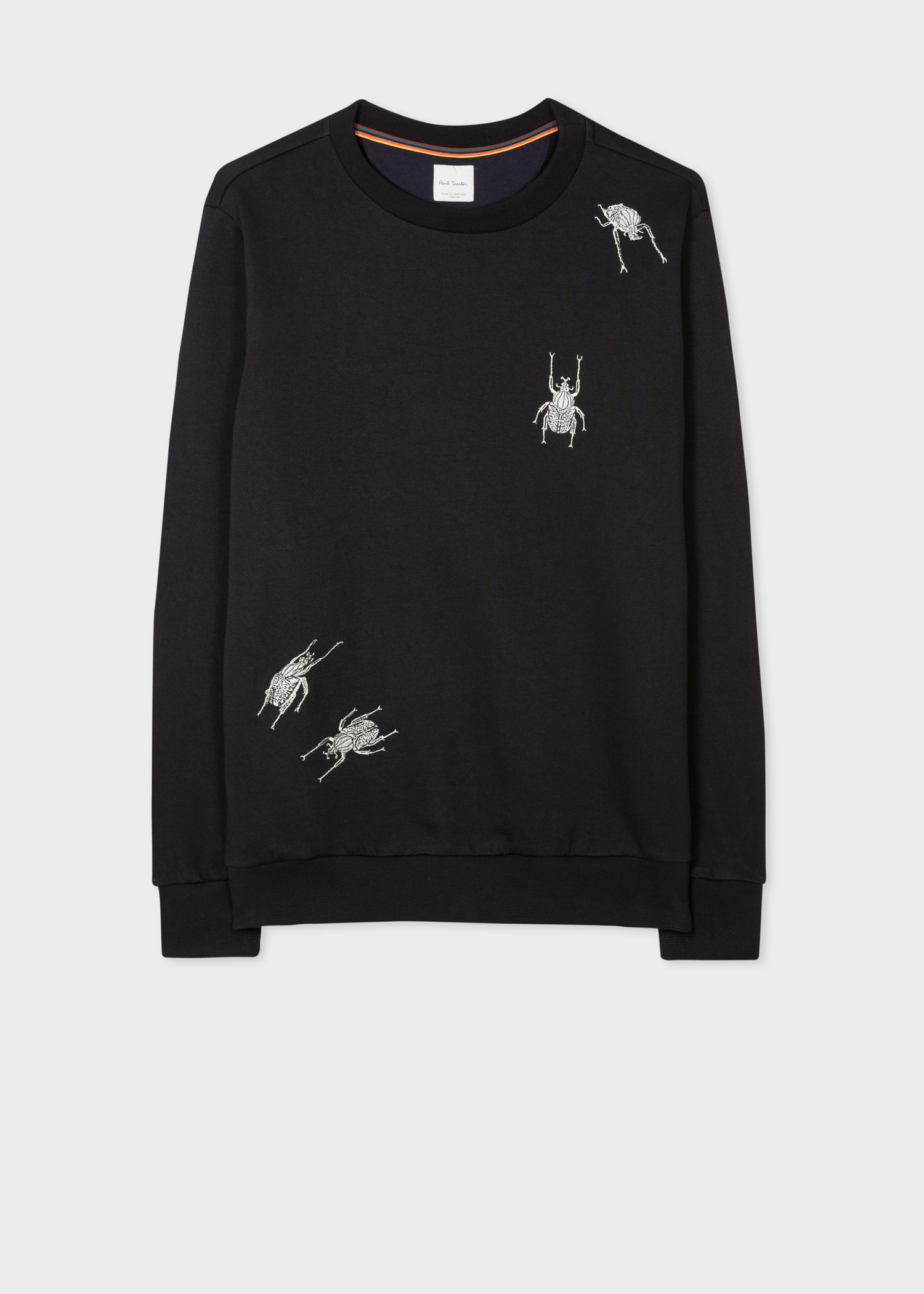 Front view - Men's Black Embroidered 'Beetle' Sweatshirt Paul Smith