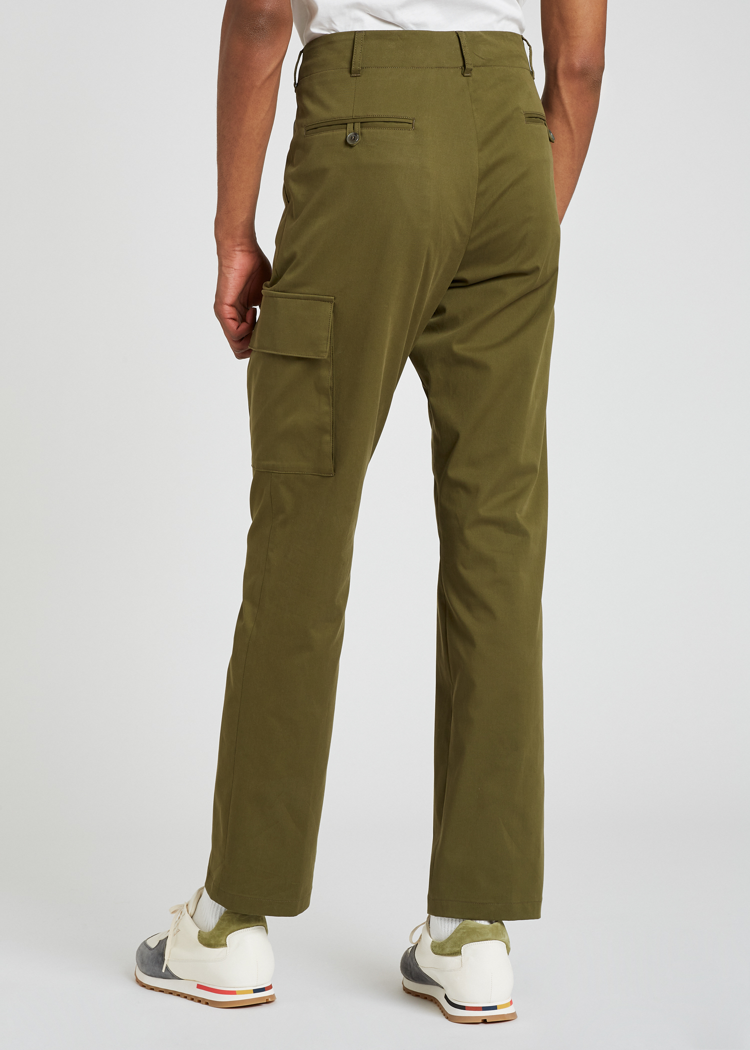 Cotton cargo pant in green