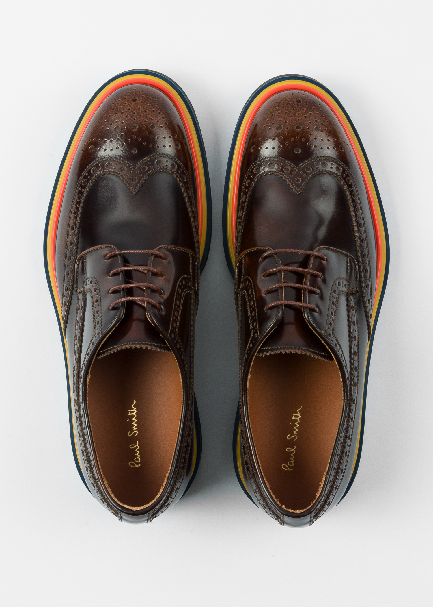 men's high shine brogues
