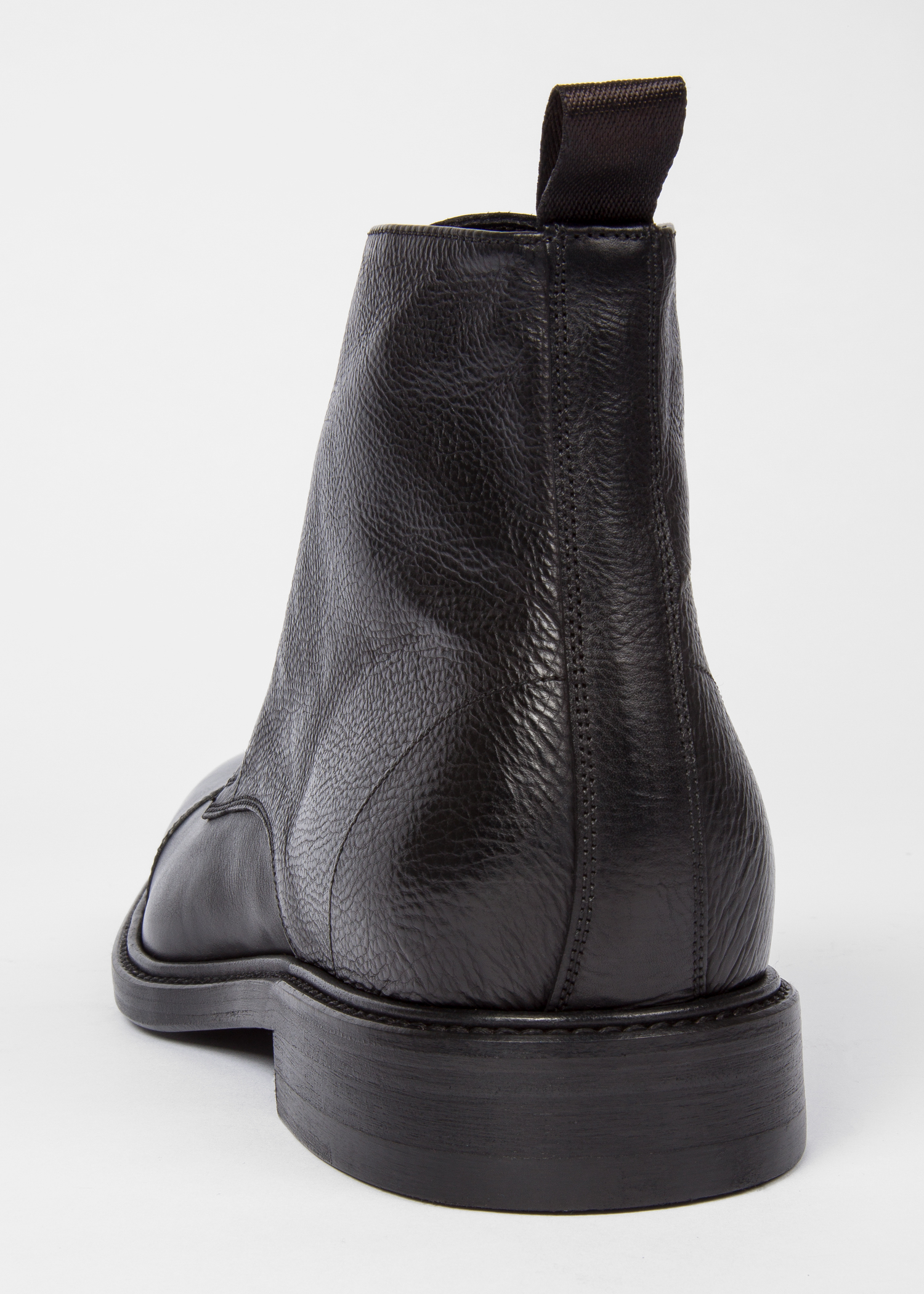 Men's Dip-Dyed Black Calf Leather 'Jarman' Boots Paul Smith