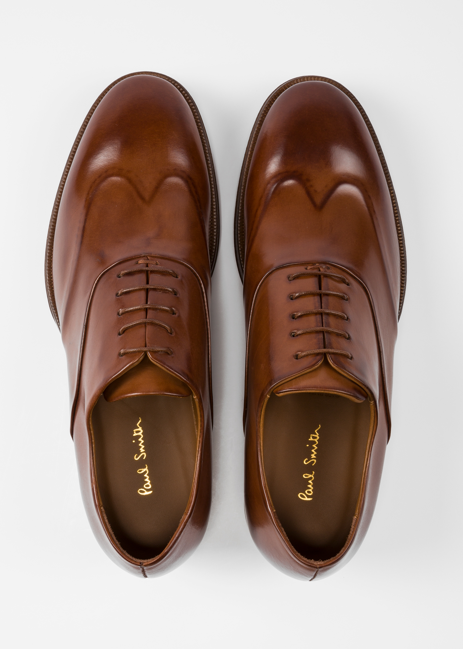 Men's Tan Calf Leather 'Lomax' Oxford Shoes Paul Smith
