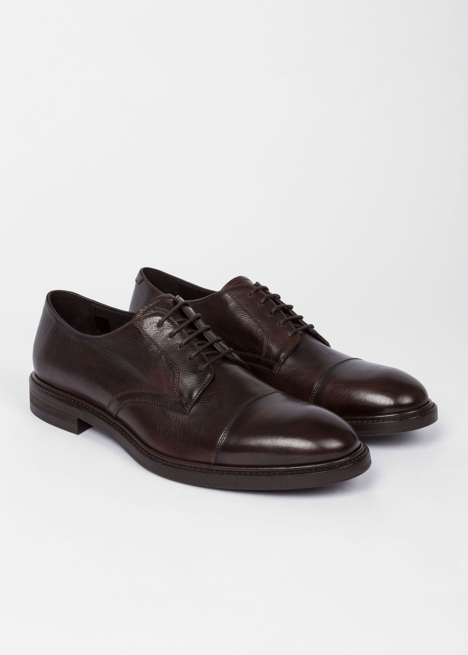 En Marron Cuir Foncé Smith Francais Derbies 'rosen' Paul q1twwR6