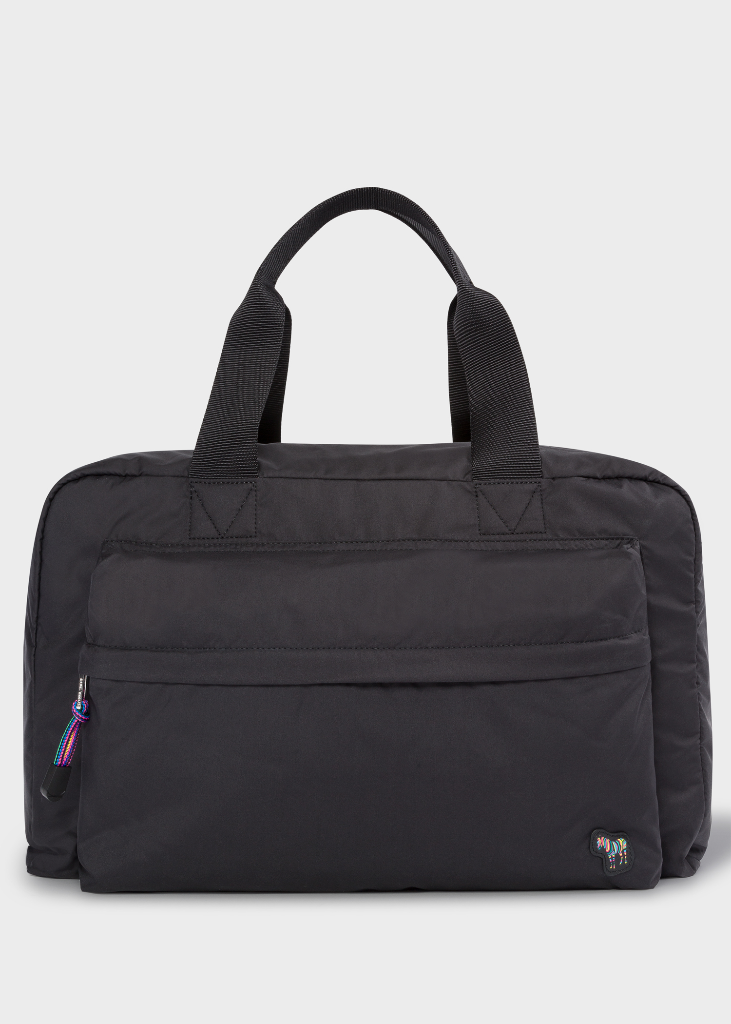 Men S Black Zebra Logo Nylon Duffle Bag