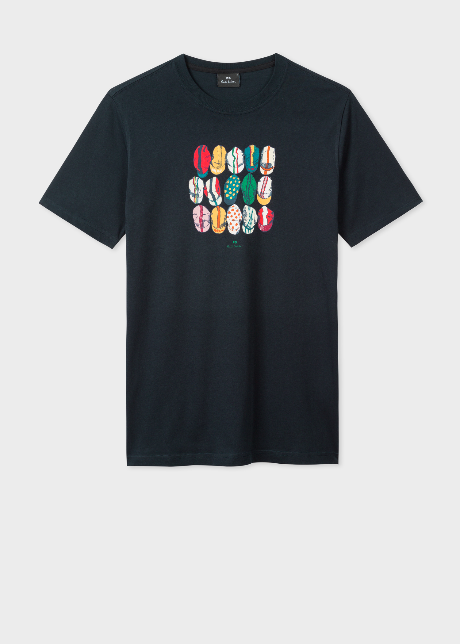 폴스미스 폴스미스 Paulsmith Navy Cycling Caps Print T-Shirt