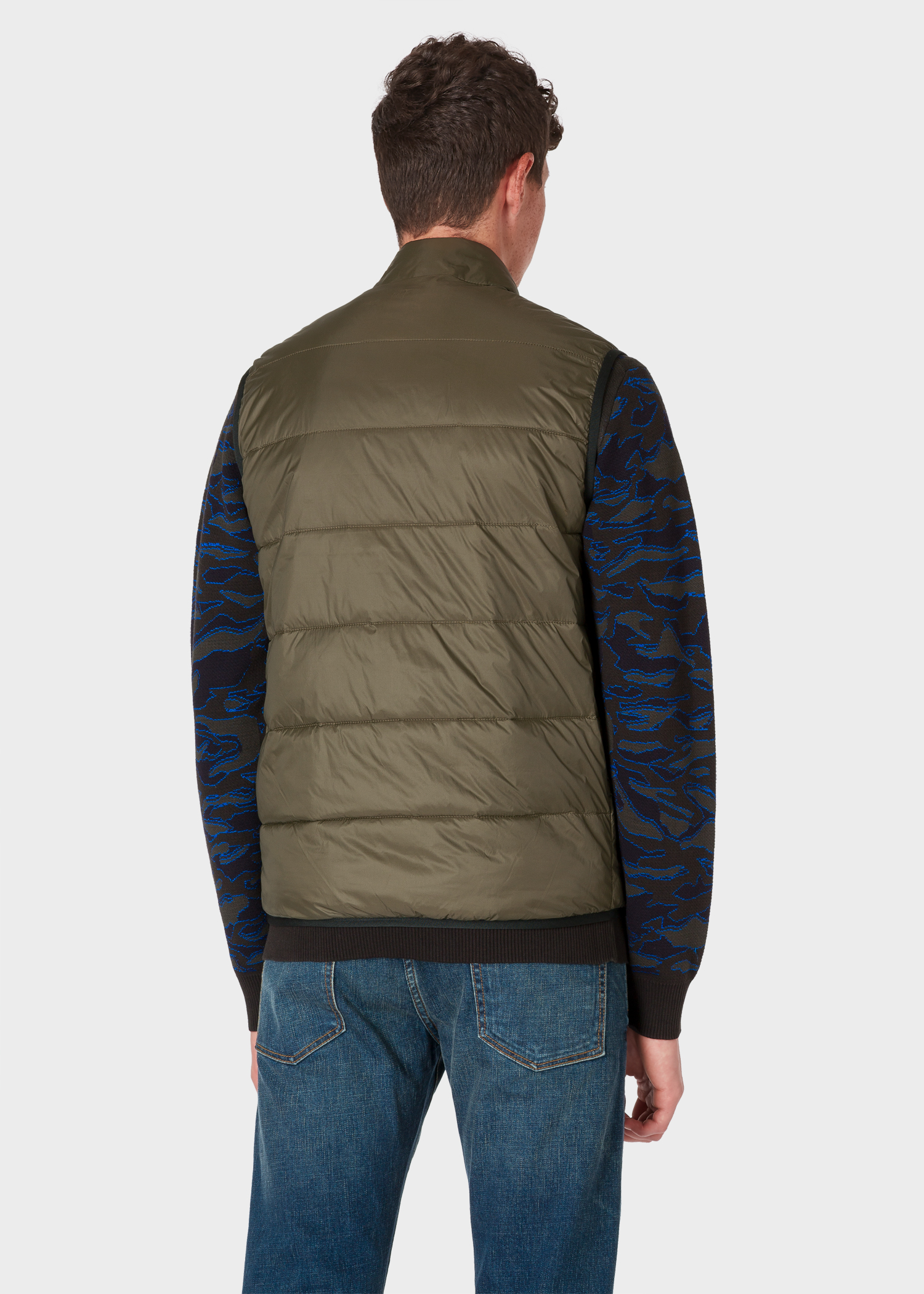 Men's Khaki Quilted Gilet