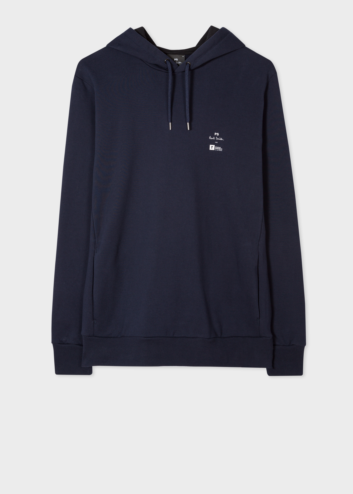 Front view - Paul Smith For University Of Nottingham - Navy 'Trent Building' Print Hoodie Paul Smith