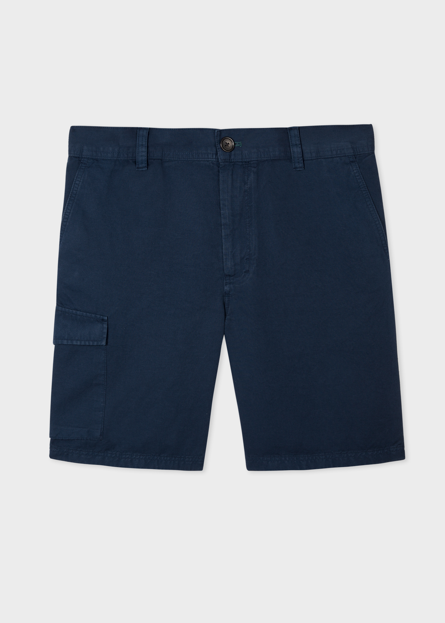 Men's Navy Blue Cotton-Linen Shorts