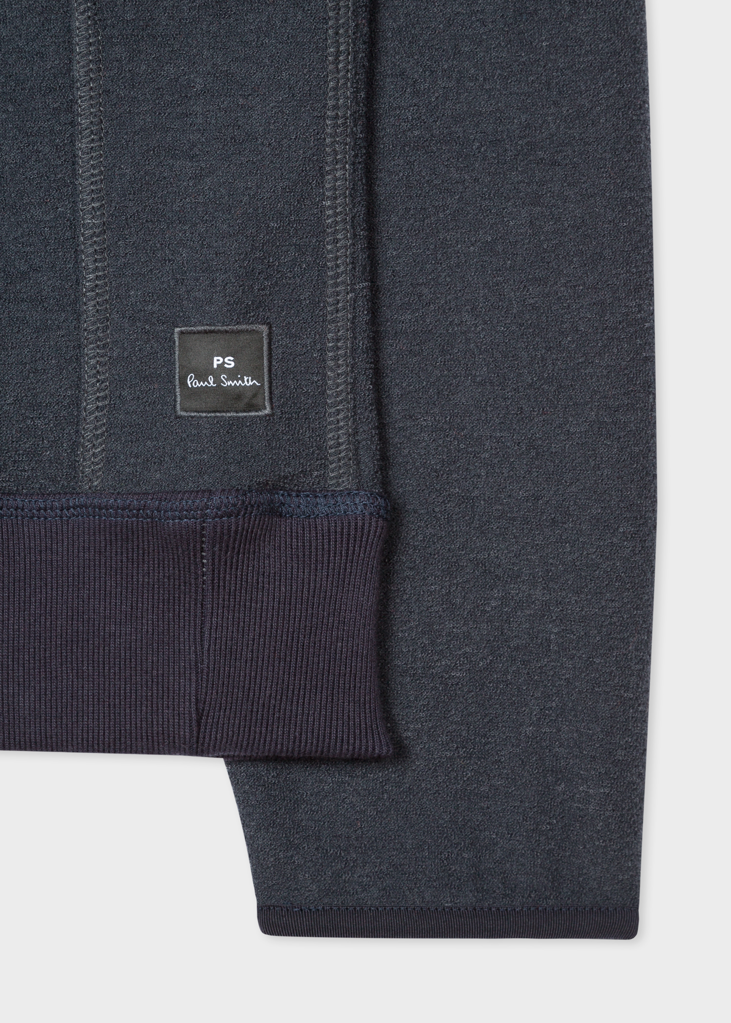 Close-up view - Men's Charcoal Fleece Sweatshirt Paul Smith
