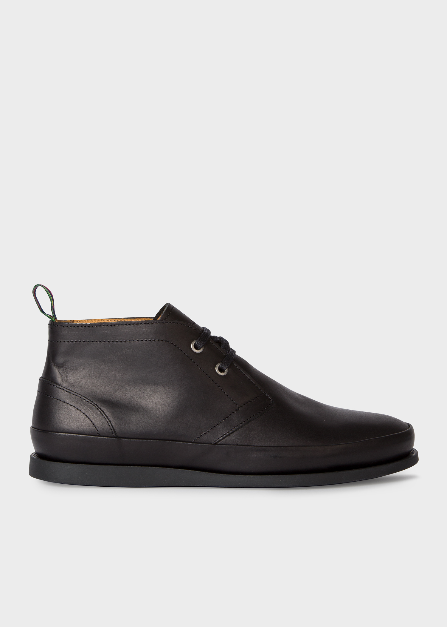 Men's Black Leather 'Cleon' Boots by Paul Smith