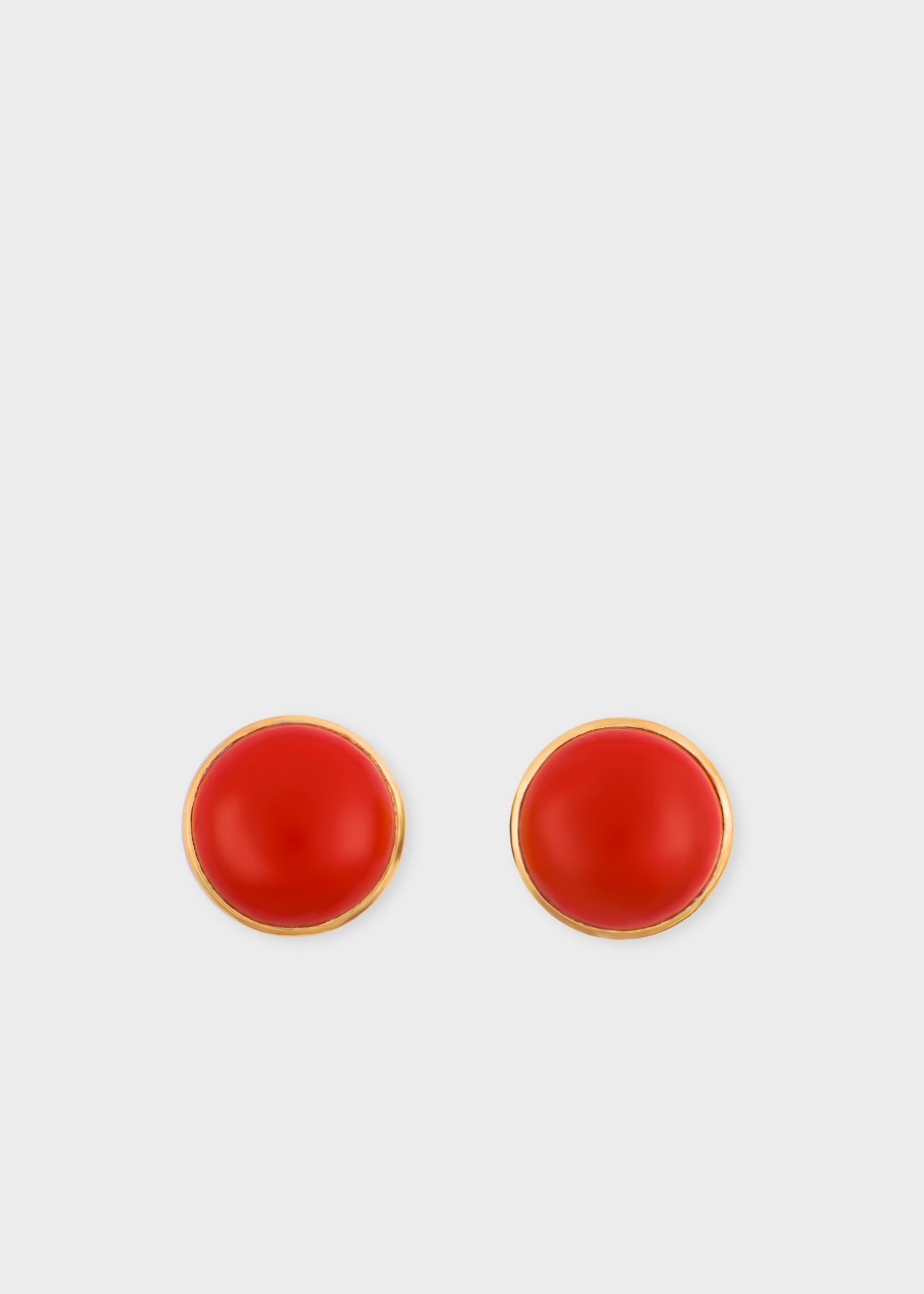 Paul Smith X Rachel Entwistle Gold Stud Earrings With Red C Paul Smith X Rachel Entwistle Gold Stud Earrings With Red C Stone