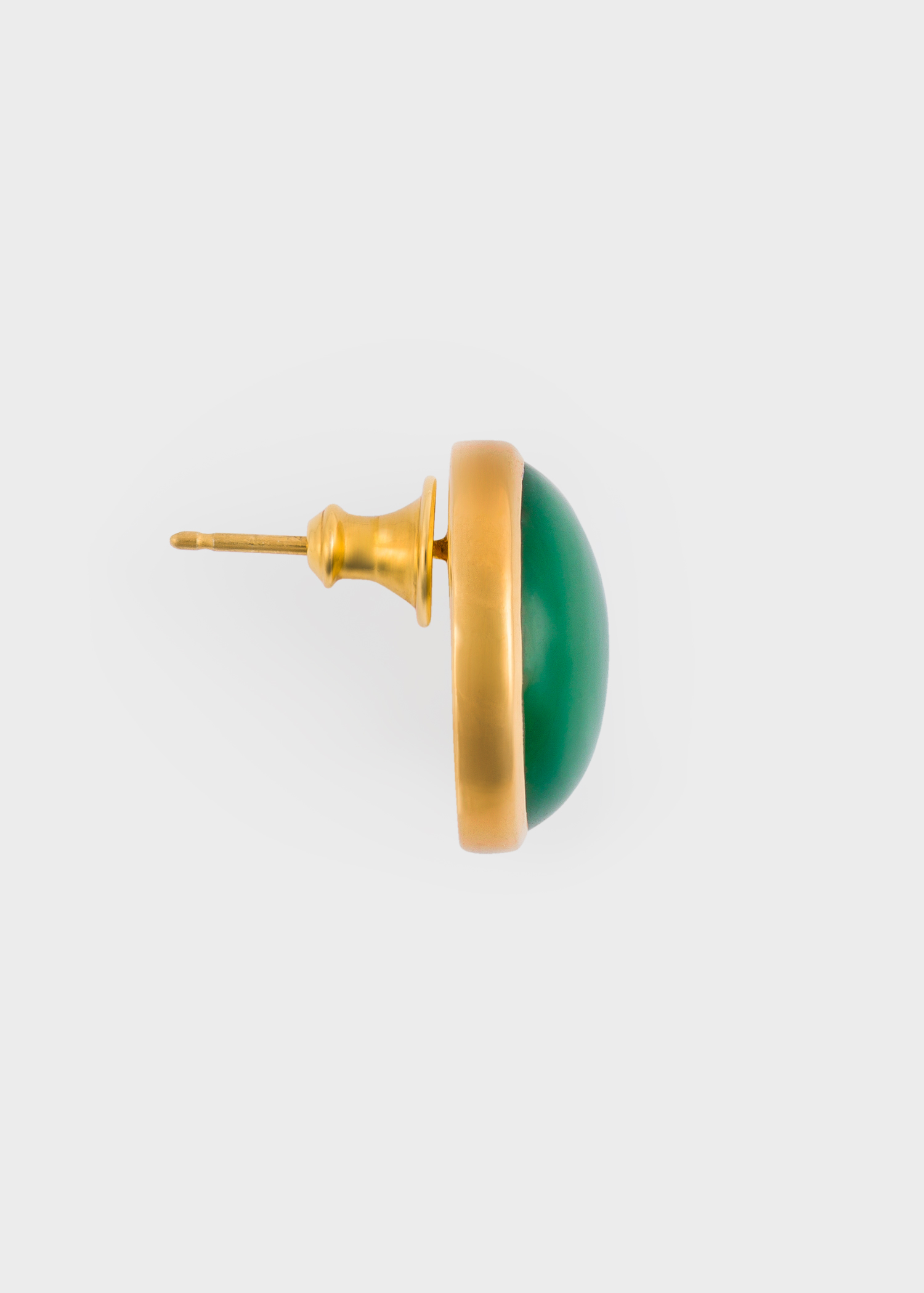 Paul Smith X Rachel Entwistle Gold Stud Earrings With Green Onyx Paul Smith X Rachel Entwistle Gold Stud Earrings With Green Onyx Stone