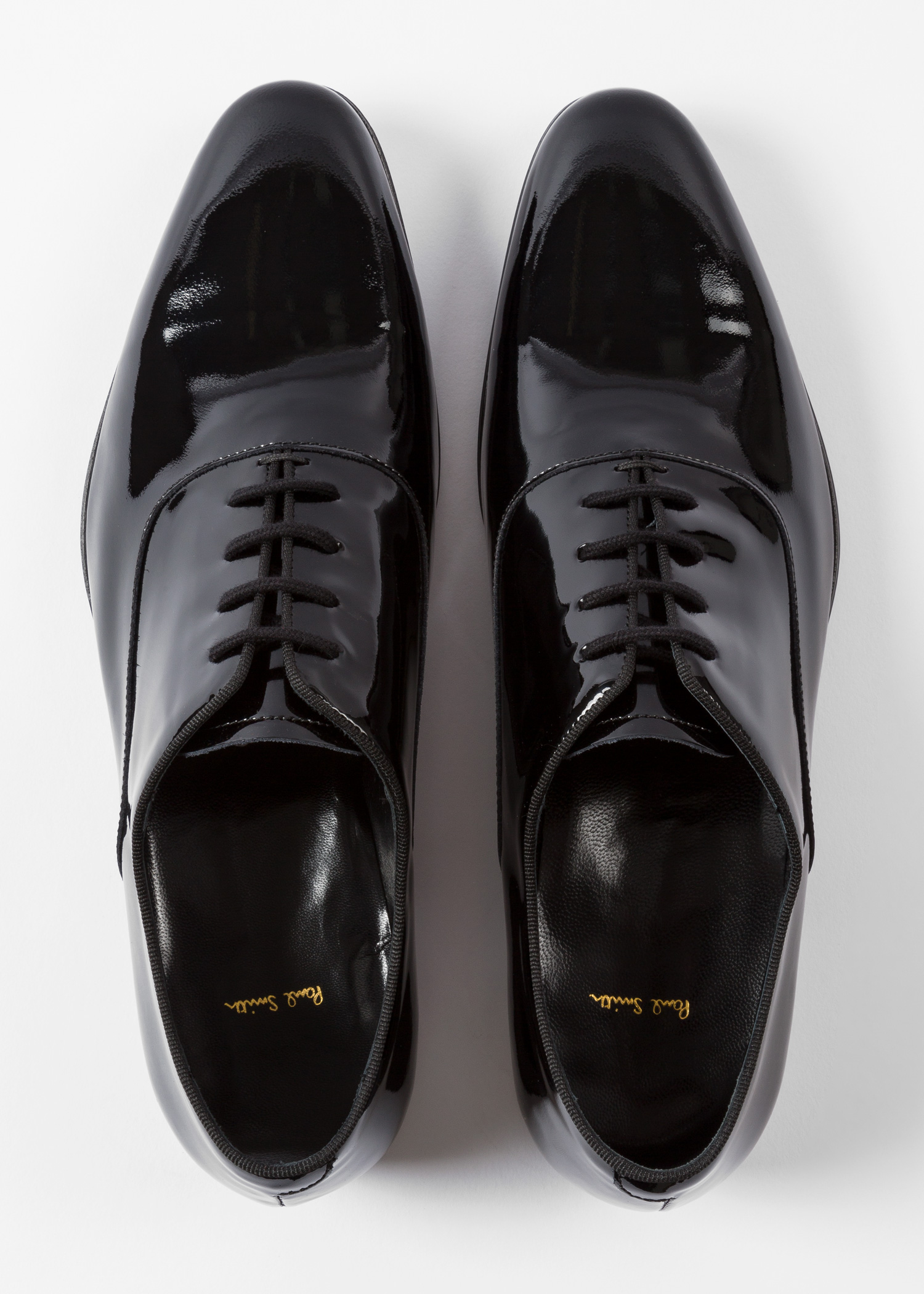 Men&#39;s Black Patent Leather &#39;Fleming&#39; Oxford Shoes - Paul Smith