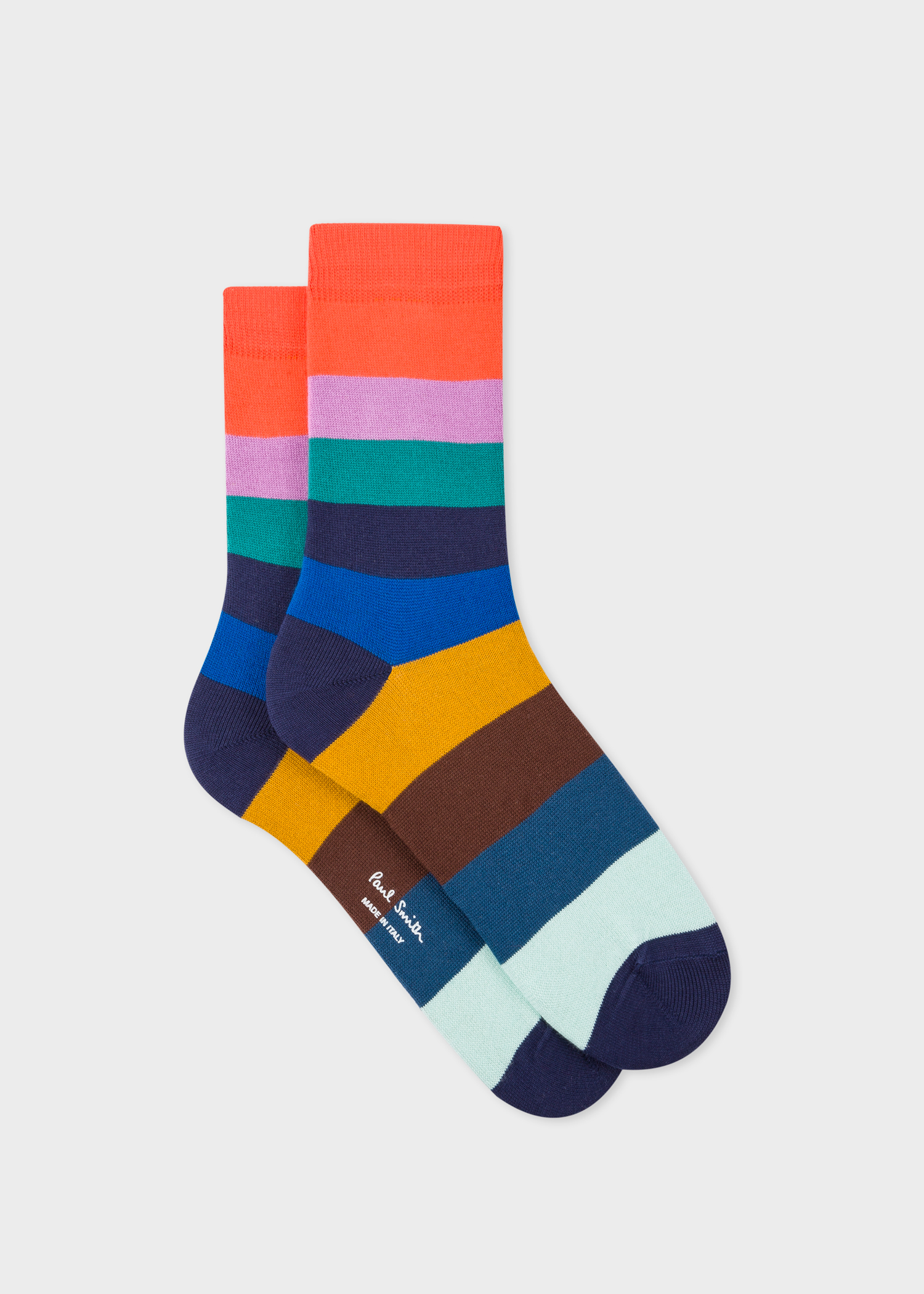Women's Multi-Coloured Large Stripe Socks - Paul Smith US