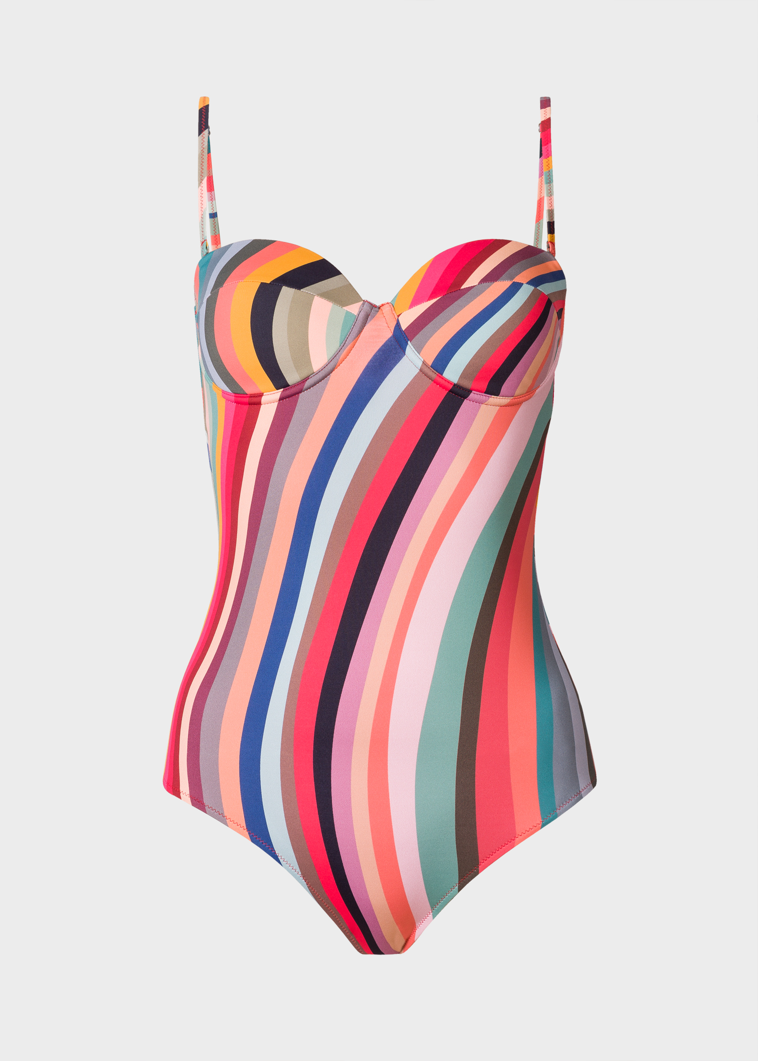Product View - Women's 'Swirl' Print Wrap Bandeau Swimsuit Paul Smith