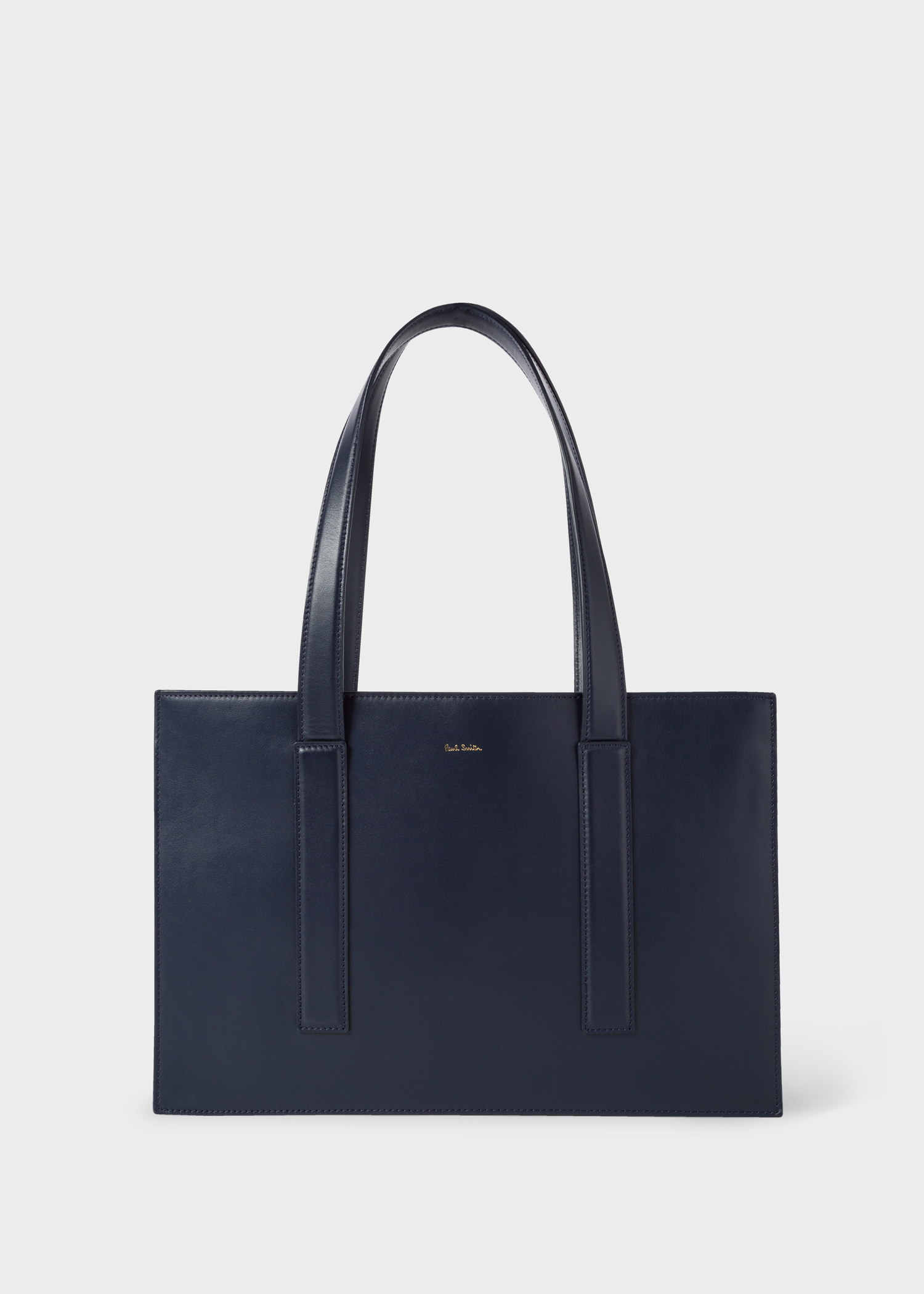 Women S Navy Concertina Swirl Small Leather Tote Bag