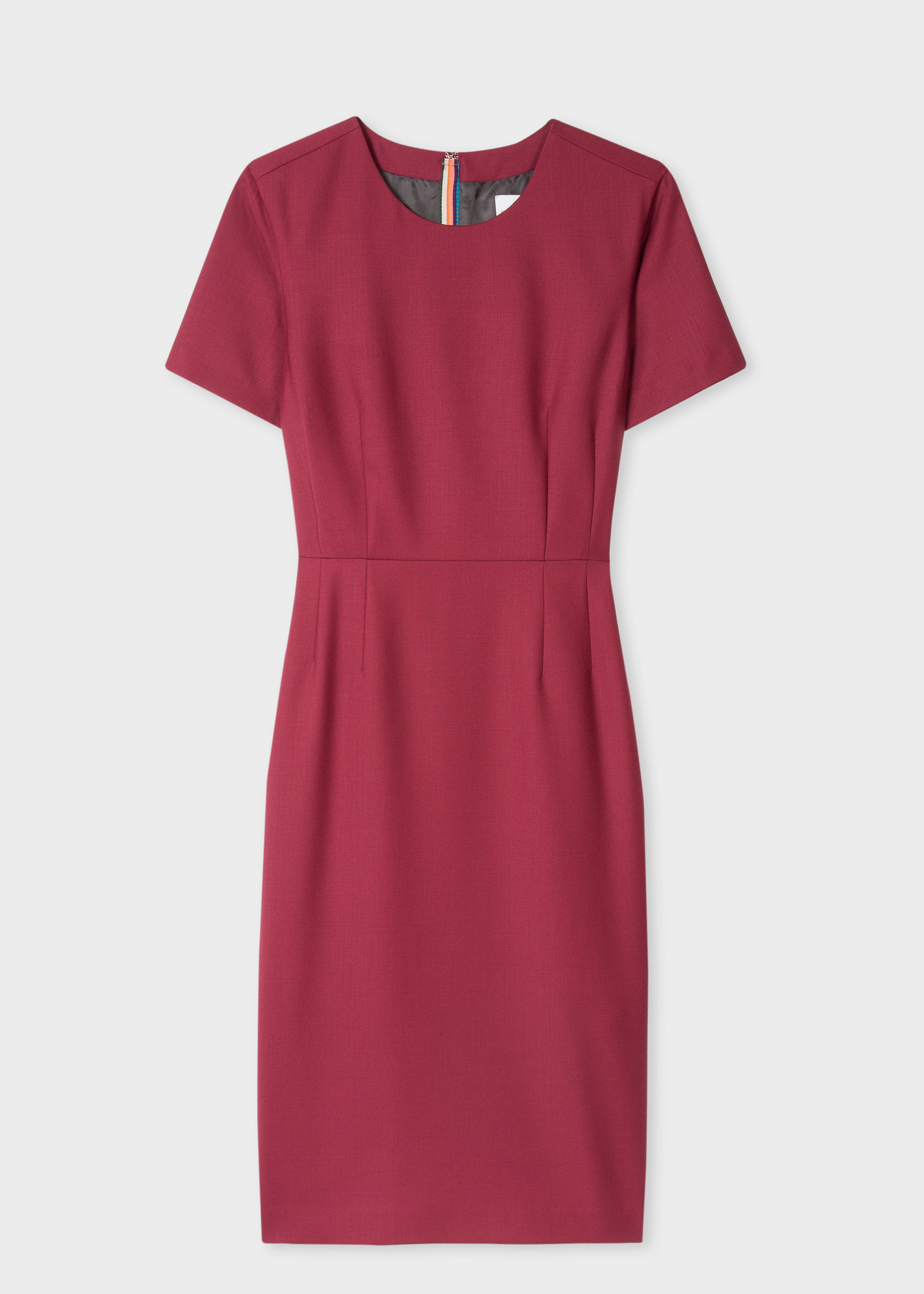 Front view - Women's Burgundy Wool-Twill 'A Dress To Travel In' Paul Smith