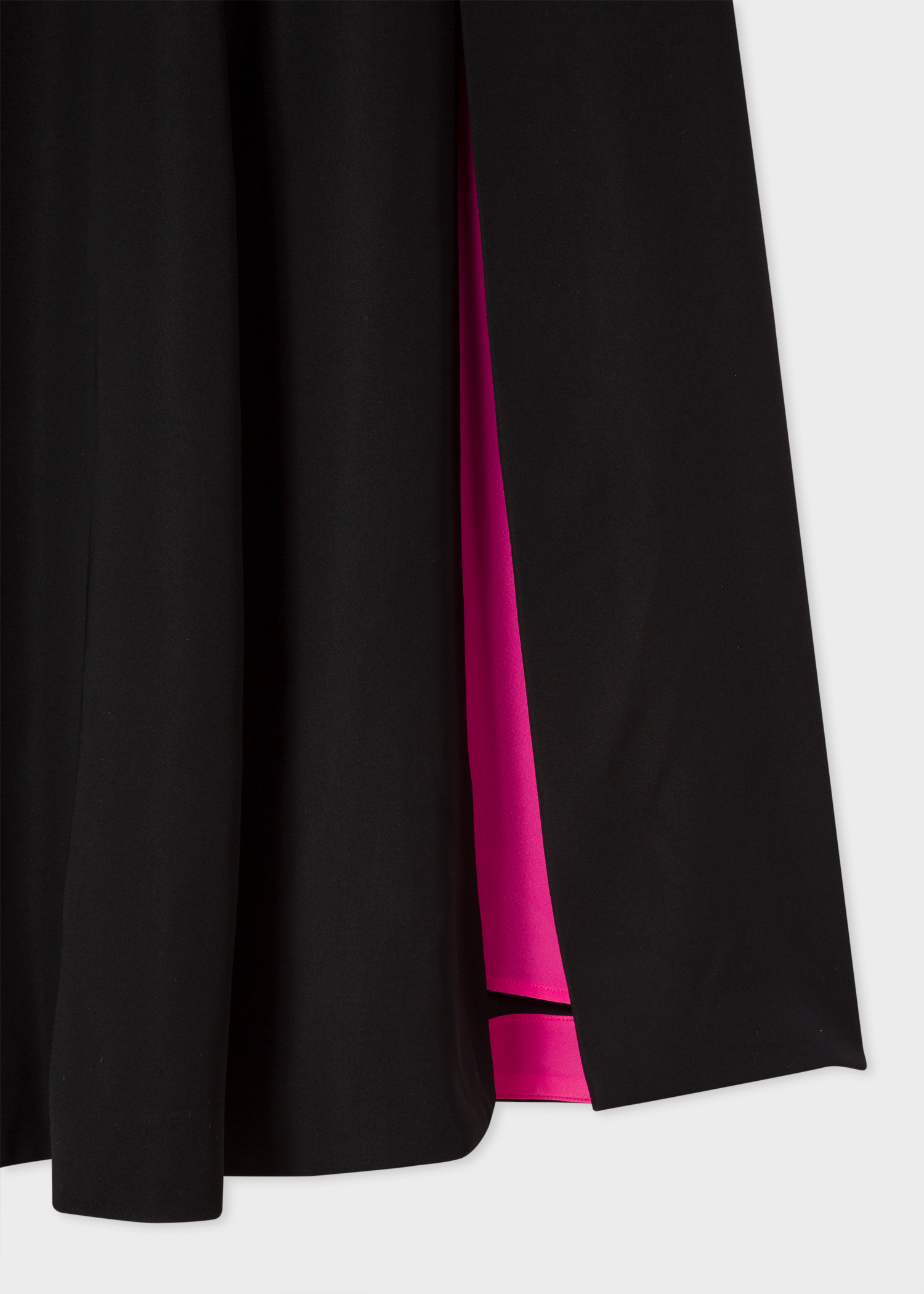 Detail view - Women's Black Sleeveless Silk-Blend Maxi Dress With Front Split Paul Smith