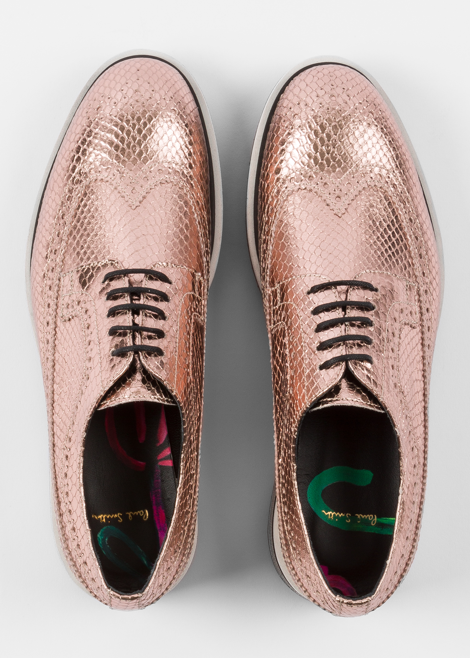 womens gold brogues