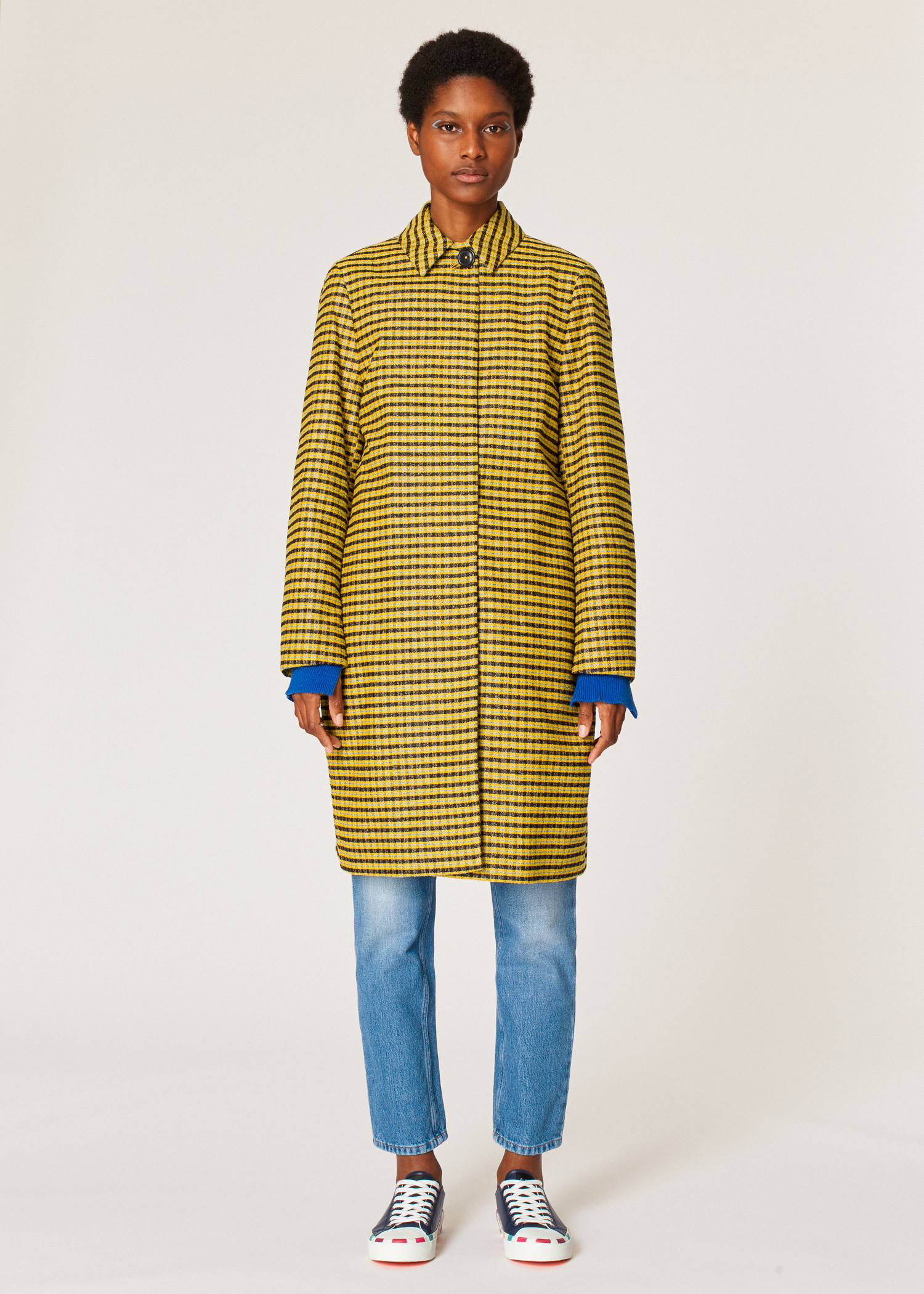 Manteau Femme Jaune À Carreaux - Paul Smith Francais